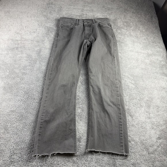 Levi's Denim - Levis 514 Straight Leg Jeans Mens 26x25.5 Gray Low Rise‎ 100% Cotton Raw Hem